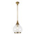 Hazel 14-in Aged Gold/Clear Glass 1 Light Pendant