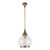Hazel 14-in Aged Gold/Clear Glass 1 Light Pendant