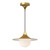 Fuji 12-in Brushed Gold/Opal Matte Glass 1 Light Pendant