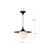 Fuji 16-in Matte Black/Opal Matte Glass 1 Light Pendant