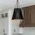 Plisse 12-in Matte Black 1 Light Pendant
