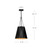 Plisse 12-in Matte Black 1 Light Pendant