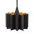 Plisse 12-in Matte Black 1 Light Pendant