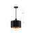 Plisse 12-in Matte Black 1 Light Pendant