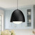 Kenji 16-in Matte Black/Opal Matte Glass 1 Light Pendant