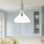 Belleview 12-in Brushed Nickel/Clear Glass 1 Light Pendant