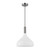 Belleview 12-in Brushed Nickel/Opal Glass 1 Light Pendant
