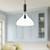 Belleview 12-in Clear Glass/Matte Black 1 Light Pendant