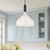 Belleview 12-in Matte Black/Opal Glass 1 Light Pendant