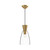 Arlo 7-in Brushed Gold/Clear Glass 1 Light Pendant