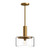 Royale 10-in Aged Gold/Clear Glass 1 Light Pendant