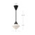 Nora 8-in Matte Black/Opal Matte Glass 1 Light Pendant
