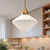 Nora 14-in Aged Gold/Opal Matte Glass 1 Light Pendant
