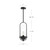 Cyrus 8-in Clear Glass/Matte Black 1 Light Pendant