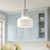 Westlake 11-in Brushed Nickel/Glossy Opal Glass 1 Light Pendant