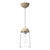 Emil 6-in White/White Oak 1 Light Pendant