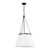 Speakeasy 18-in Matte Black/White Linen 1 Light Pendant