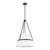 Oliver 18-in Matte Black/White Linen 1 Light Pendant