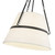 Oliver 18-in Matte Black/White Linen 1 Light Pendant