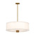 Theo 24-in Aged Gold/White Linen 3 Lights Pendant