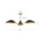 Oscar 36-in Aged Gold/Matte Black 3 Lights Pendant