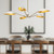 Oscar 46-in Aged Gold/White 5 Lights Pendant