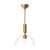 Jude 12-in Brushed Gold/Clear Glass 1 Light Pendant