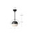 Lucy 12-in Matte Black/Opal Matte Glass 1 Light Pendant