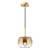 Samar 8-in Brushed Gold/Copper 1 Light Pendant