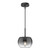 Samar 8-in Black/Smoked 1 Light Pendant