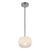 Samar 8-in Chrome/Opal Glass 1 Light Pendant