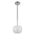 Samar 8-in Chrome/Opal Glass 1 Light Pendant