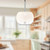 Samar 8-in Chrome/Opal Glass 1 Light Pendant