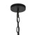 Cherise 7-in Matte Black/Glossy Ribbed Opal Glass Socket Pendant