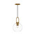 Soji 8-in Aged Gold/Clear Glass 1 Light Pendant