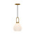Soji 8-in Aged Gold/Opal Matte Glass 1 Light Pendant