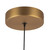 Arden 9-in Brushed Gold/Opal Glass LED Pendant
