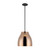 Trinity 12-in Black/Copper LED Pendant