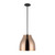 Trinity 12-in Black/Copper LED Pendant