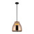 Trinity 12-in Black/Copper LED Pendant