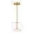 Enkel 10-in Clear/Brushed Gold LED Pendant