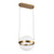 Pisces 12-in Brushed Gold/Light Guide LED Pendant