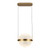 Pisces 12-in Brushed Gold/Light Guide LED Pendant
