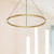 Cerchio 32-in Brushed Gold LED Pendant