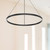 Cerchio 32-in Black LED Pendant