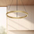 Cerchio 18-in Brushed Gold LED Pendant