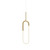 Huron 8-in Brushed Gold LED Pendant