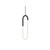 Huron 8-in Black LED Pendant