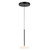 Stephord 4-in Black/Frosted Glass LED Pendant