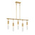 Savoy House Chelsea 1-1365-5-322 5 Inch 5 Light Warm Brass Linear Chandelier Dry Rated